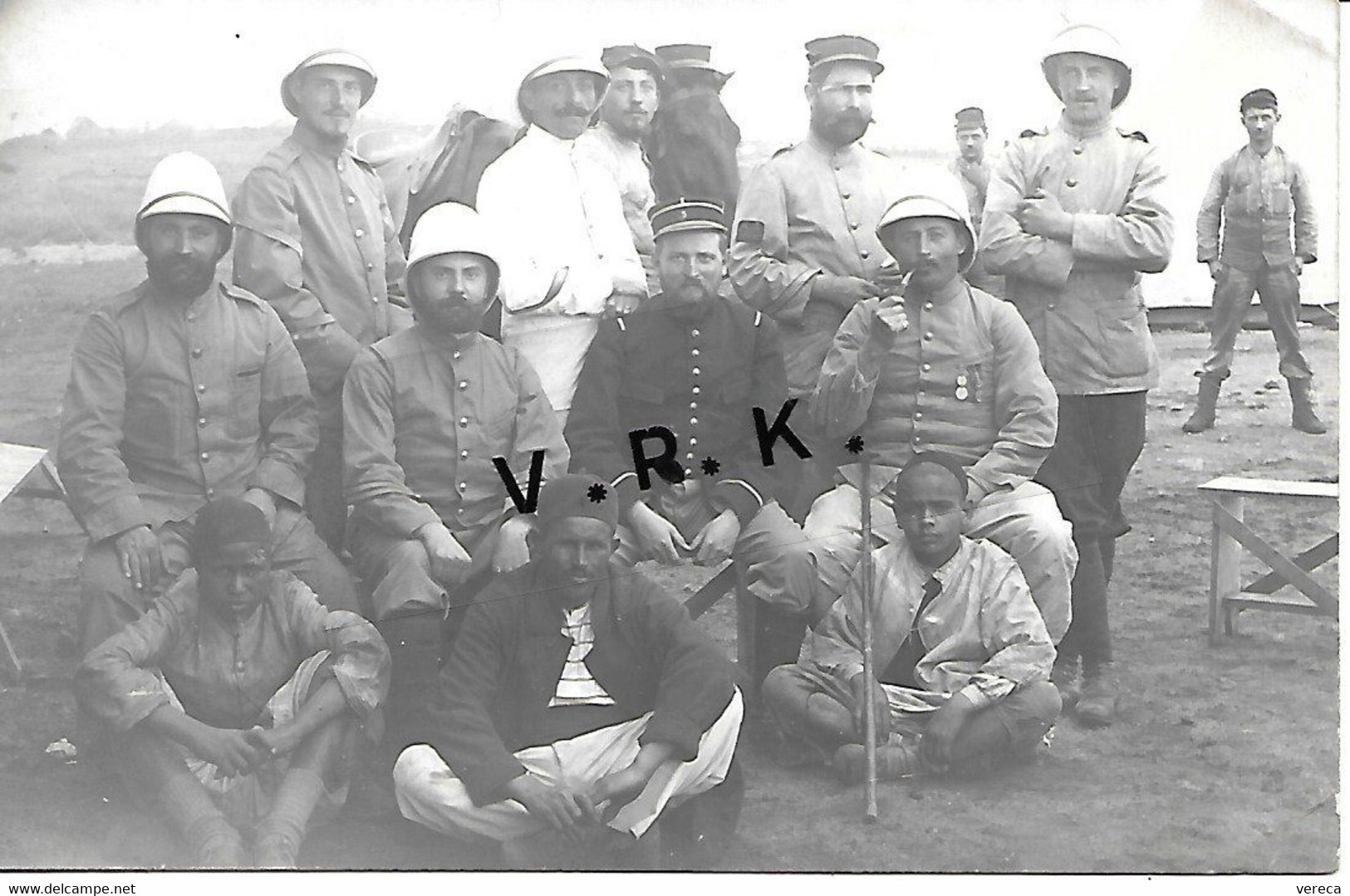 MILITAIRE-Photo Carte - 5°  Régiment Du Génie Au Maroc - Un Groupe De Sous-Officier Sup - 1914-18