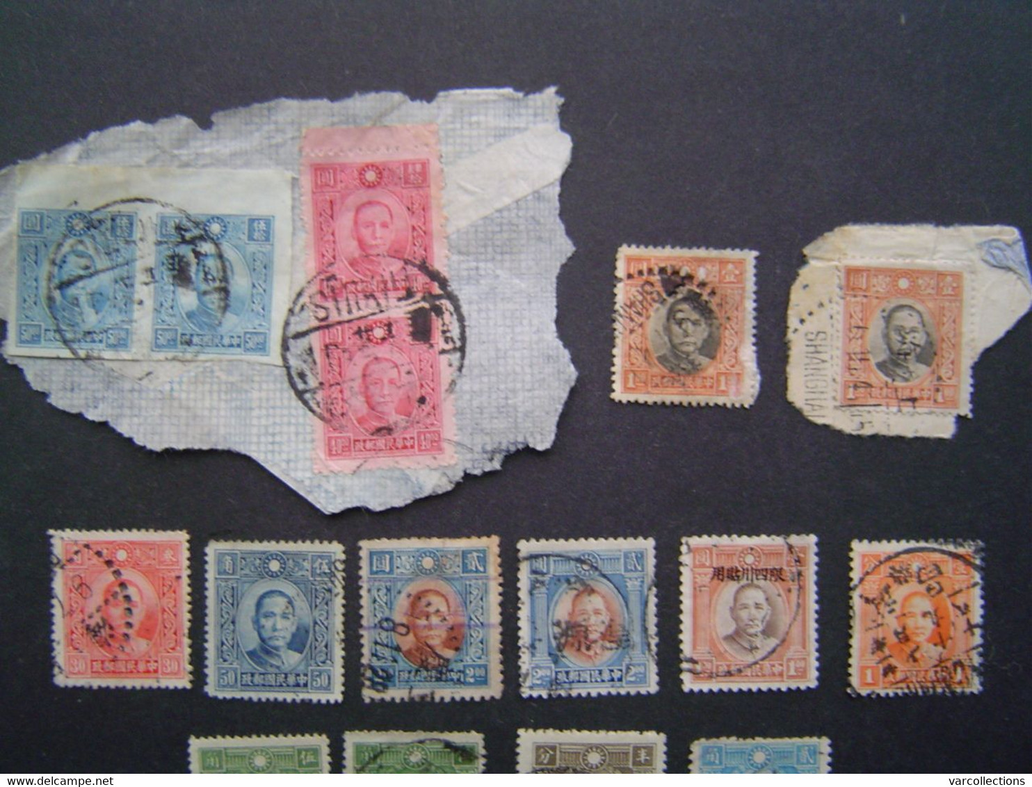 LOT De 19 X TIMBRE POSTE Ancien : ASIE / CHINE - CHINA Vers 1940 - Other & Unclassified