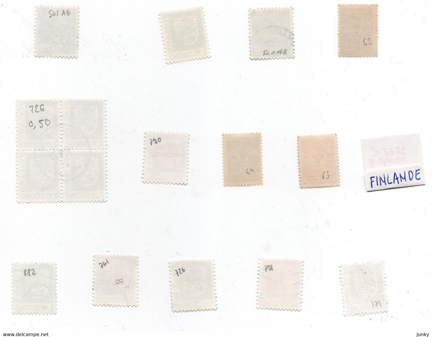 Lot De 16 Timbres Finlande - Collections