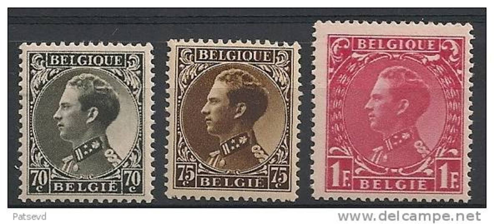 Nrs 401/403 **Leopold 3 - 1934-1935 Leopold III