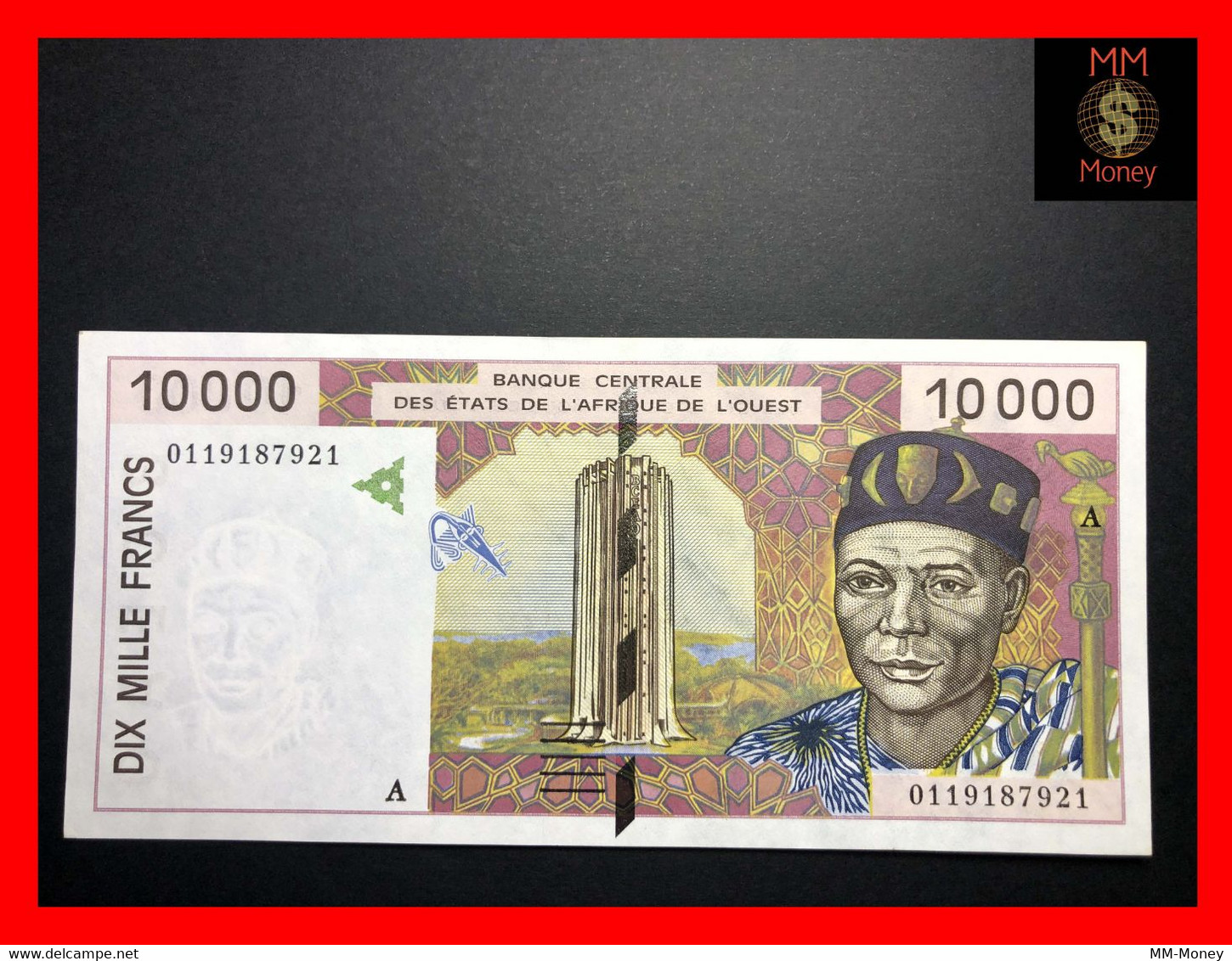 Ivory Coast  10.000  10000 Franc 2001  WAS  P. 114 A   AUNC - Costa D'Avorio