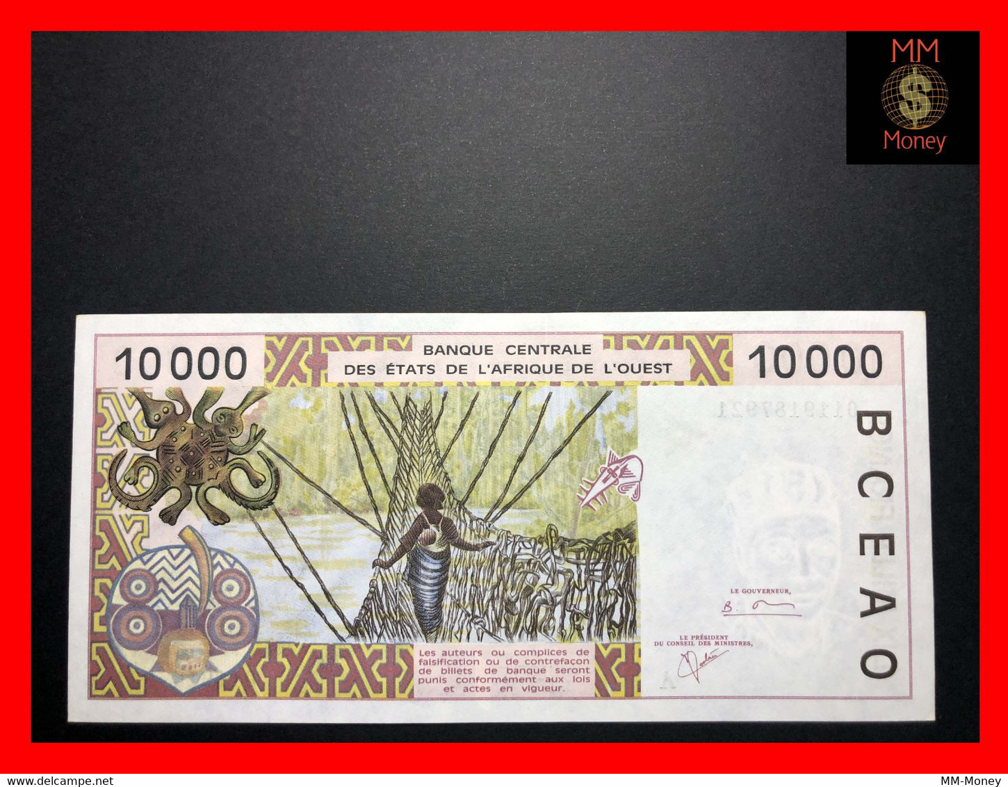 Ivory Coast  10.000  10000 Franc 2001  WAS  P. 114 A   AUNC - Elfenbeinküste (Côte D'Ivoire)