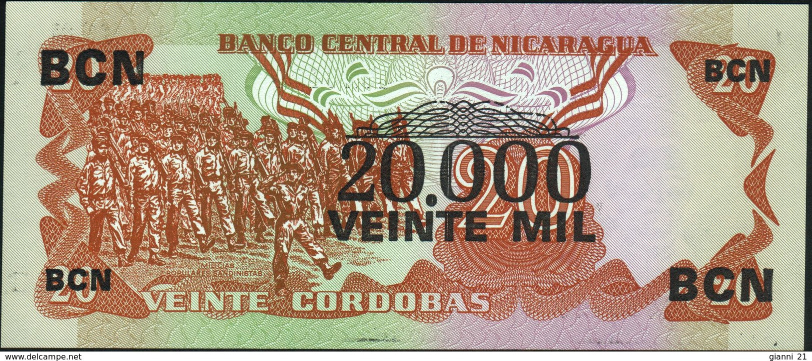 ♛ NICARAGUA - 20.000 Cordobas 11.08.1987 {Series F} UNC P.147 - Nicaragua