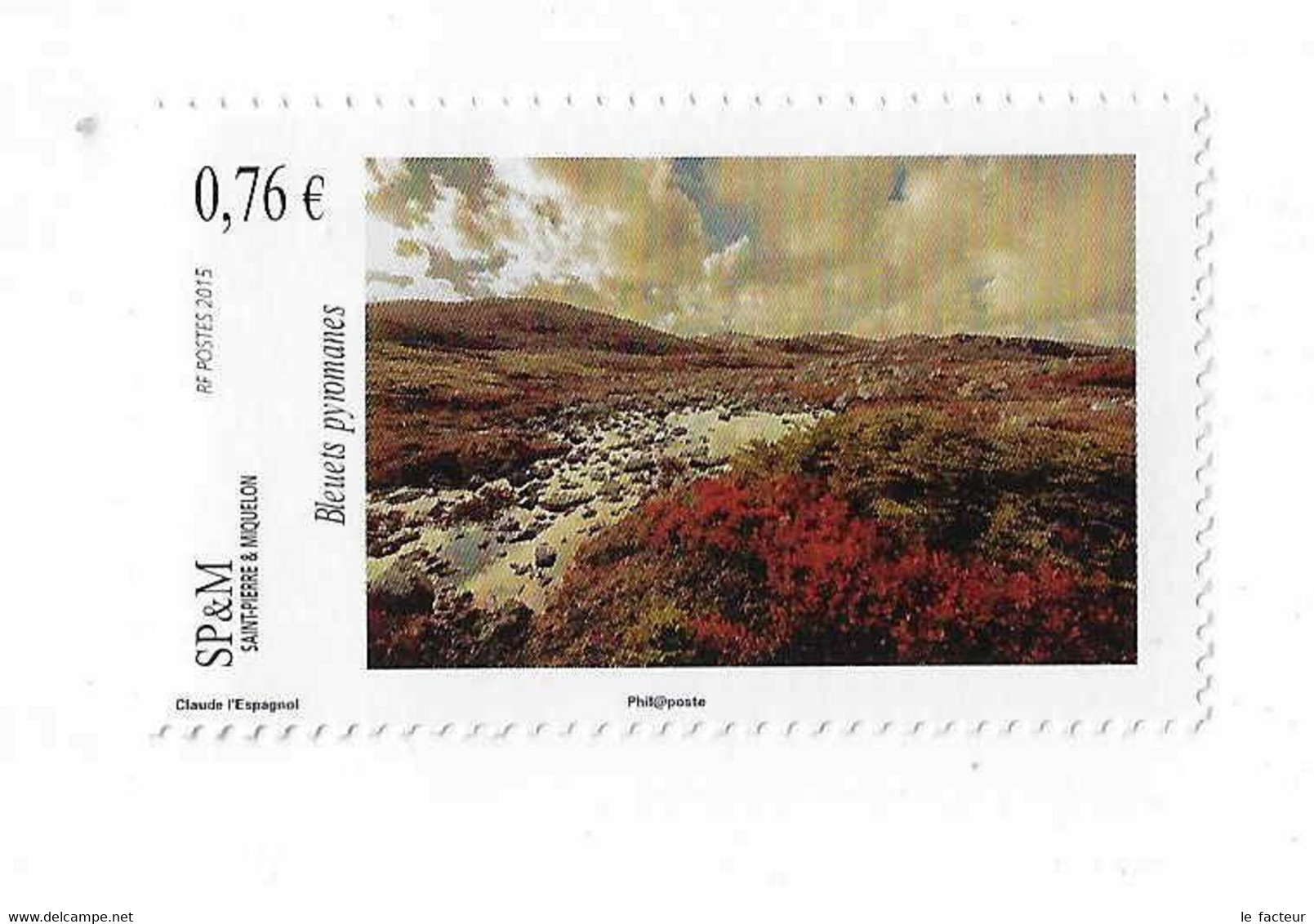 DA6 St Pierre Et Miquelon  2015 ** Bleuets Pyromanes - Unused Stamps