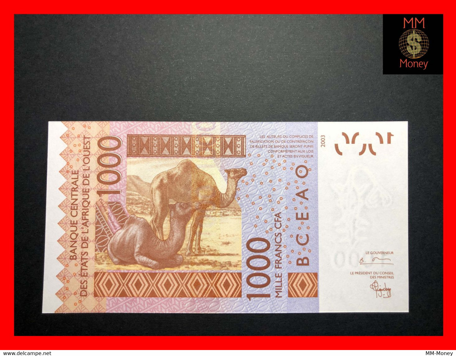 Burkina Faso 1.000   1000  Franc 2003  WAS  P. 315 C   UNC - Burkina Faso