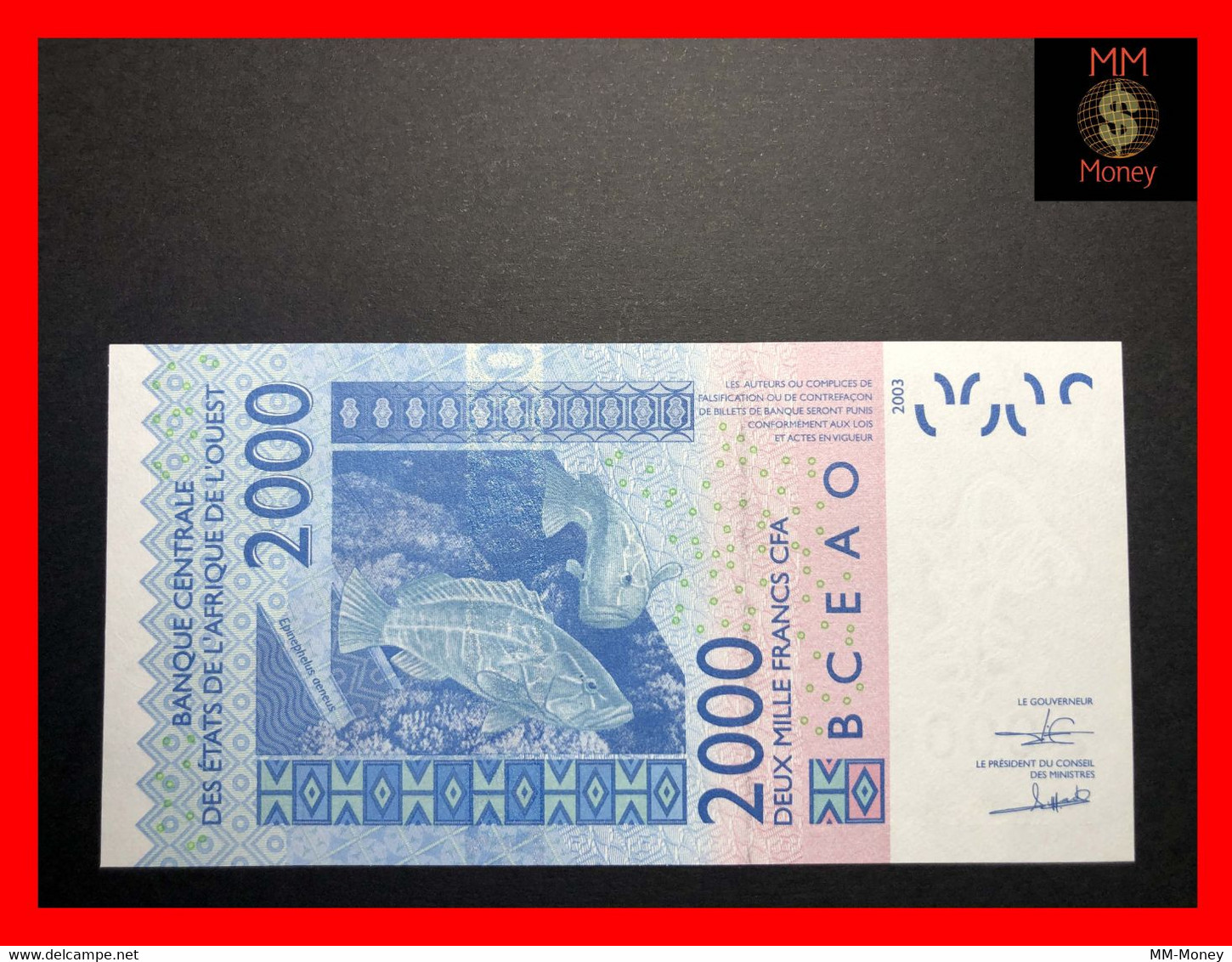 Burkina Faso  2.000  2000  Franc  2017  WAS  P. 316 C   UNC - Burkina Faso