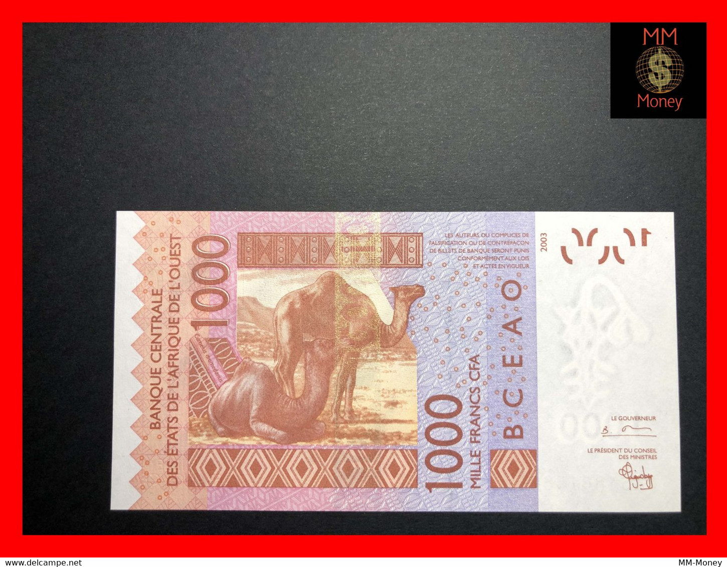 Senegal  1.000  1000  Francs  2004  WAS    P. 715 K  UNC - Sénégal