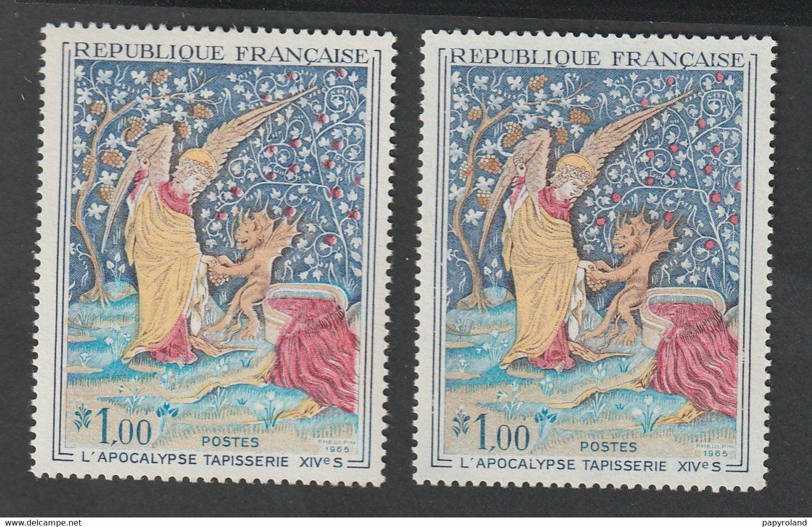 Variétés - 1965 -  N°1458b - Rouge Décalé , Impression Défectueuse  -   Neuf Sans Charnière - Unused Stamps