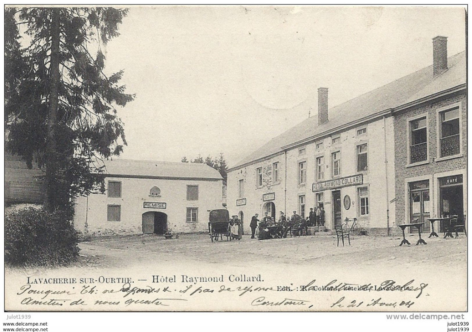 LAVACHERIE ..-- Hôtel Raymond COLLARD . 1904 Vers ANS ( Mme ROBINSON ) . Voir Verso . - Sainte-Ode