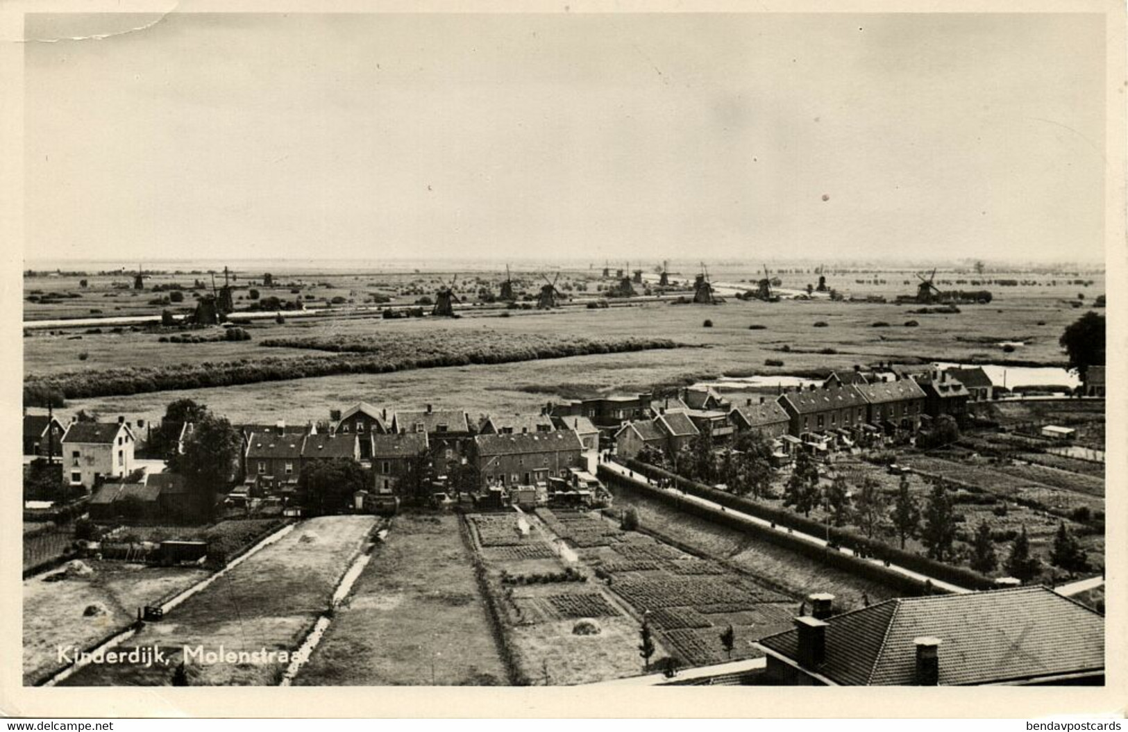 Nederland, KINDERDIJK, Molenstraat (1955) Ansichtkaart - Kinderdijk