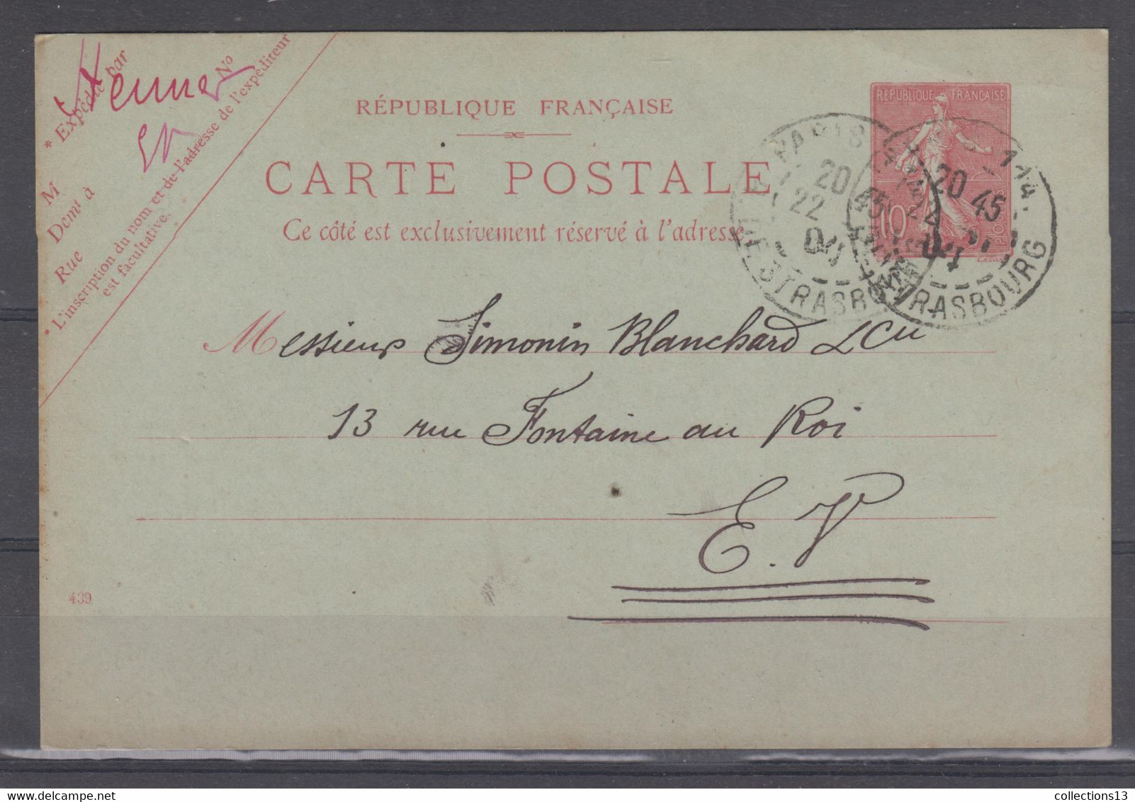 FRANCE - Entier Postaux - 129-CP (2 Entiers) - Konvolute: Ganzsachen & PAP