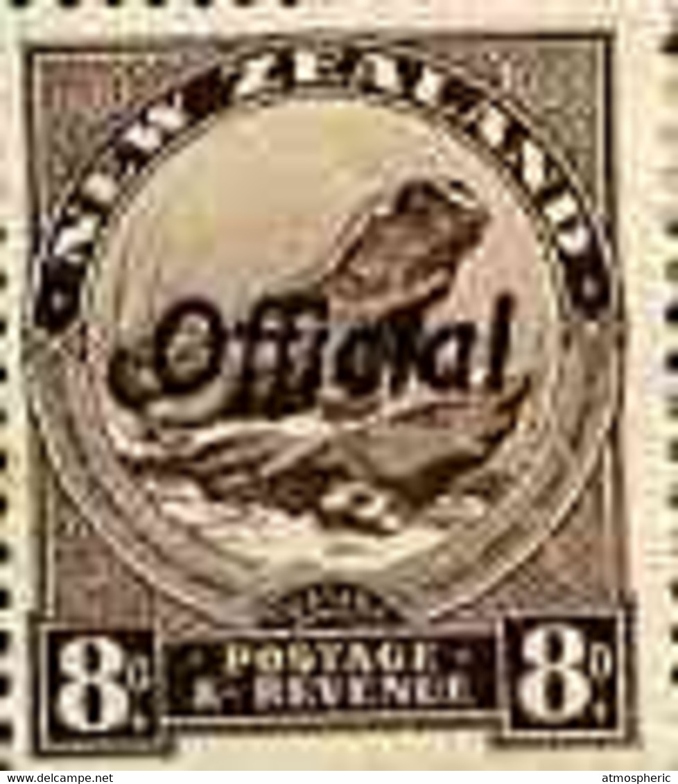 New Zealand 1942 Lizard 8d Def Perf 12.5 Opt'd Official U/M, SG O128 - Neufs