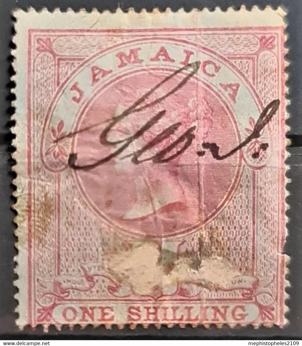 JAMAICA - Fiscal Stamp 1sh -canceled - Giamaica (...-1961)