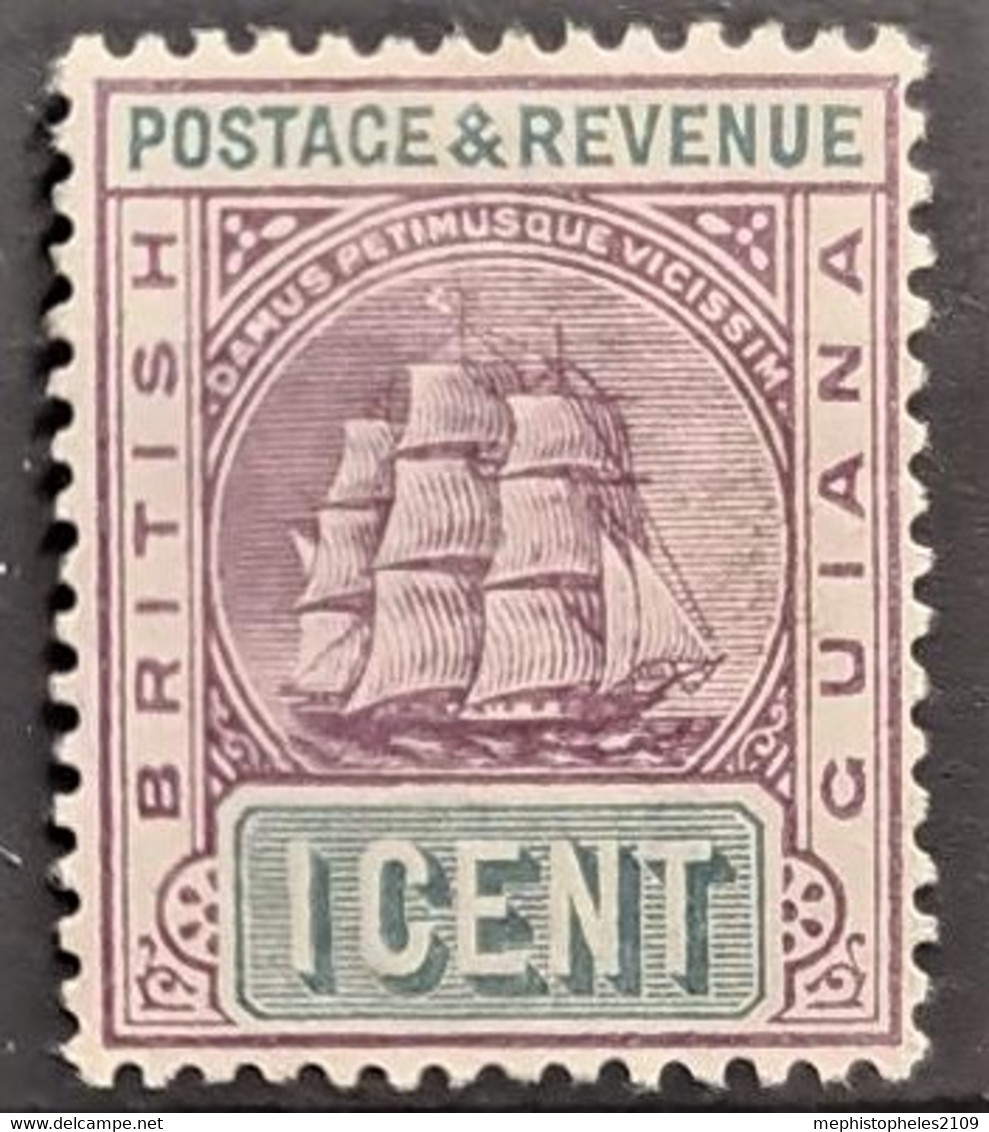 BRITISH GUIANA 1889 - MLH - Sc# 130 - 1c - Brits-Guiana (...-1966)