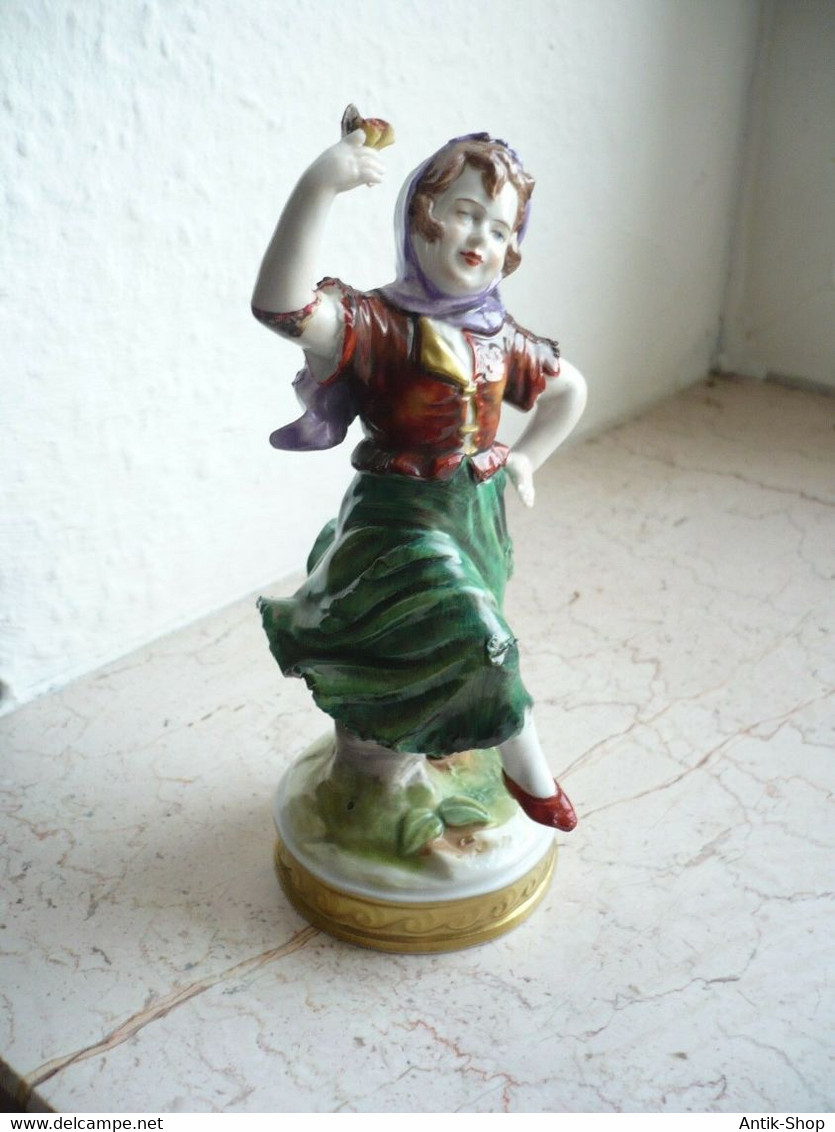 Porzellanfigur - Schönes Tanzendes Mädchen  - Älteste Volkstedt Porzellanmanufaktur (874) Preis Reduziert - Altri & Non Classificati