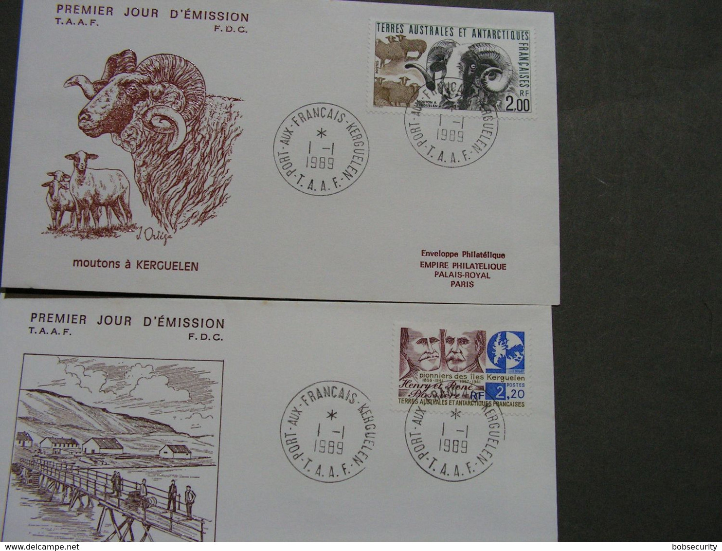 TAAF  2 FDC Lot  1989 - FDC