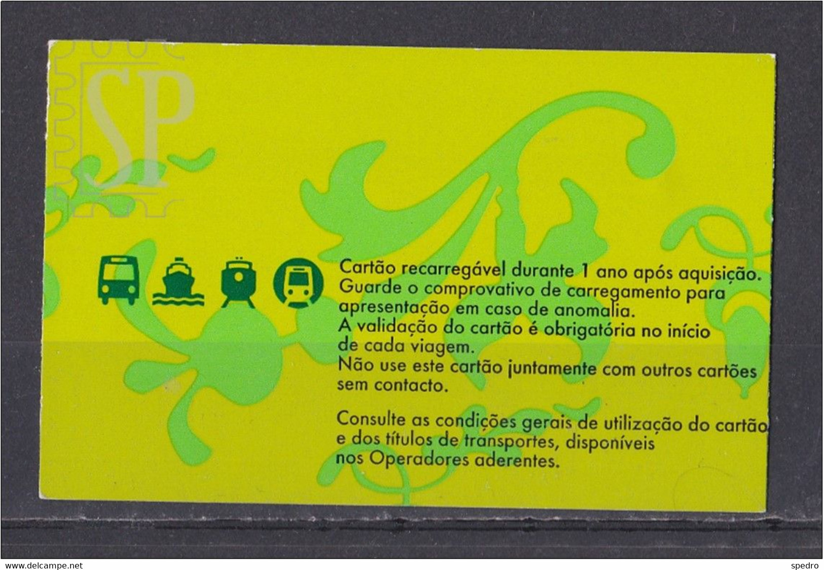 Titre De Transporte Àrea Lisboa Bus Metro FGC Tram Rodalies Transport Ticket Sistema Tarifari Integrat - Non Classés
