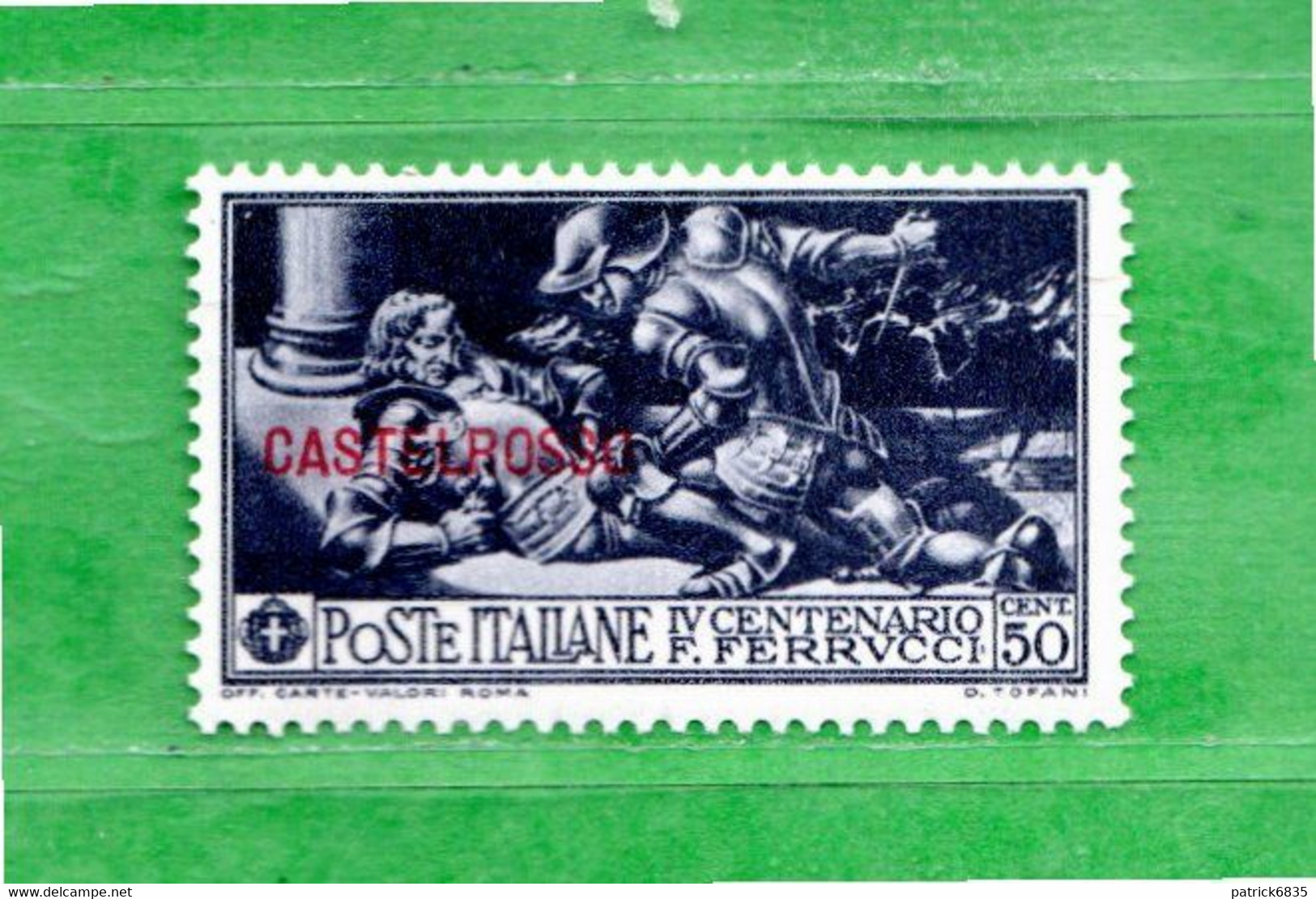 (Riz) Colonie Italiane  **- 1930 - EGEO - CASTELROSSO. FERRUCCI. 50 CENT.  Unif. 14.   MNH - Castelrosso