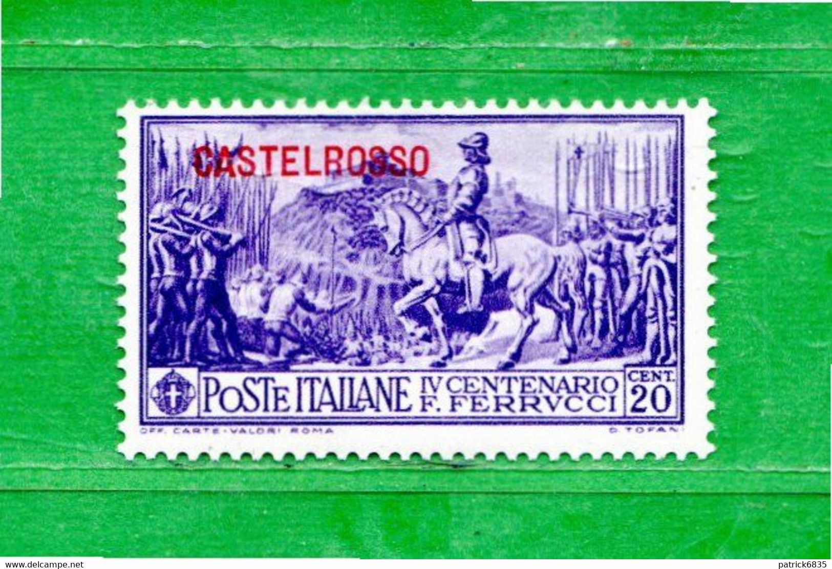 (Riz) Colonie Italiane  **- 1930 - EGEO - CASTELROSSO. FERRUCCI. 25 CENT.  Unif. 12.   MNH - Castelrosso