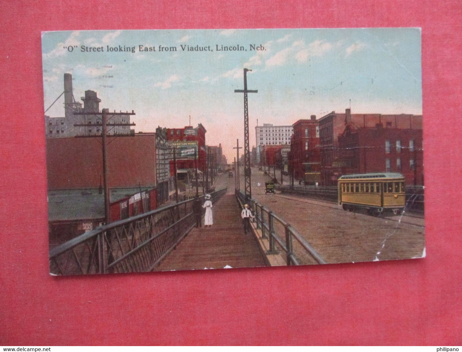 Trolley  On "O" Street   - Nebraska > Lincoln       Ref 4577 - Lincoln