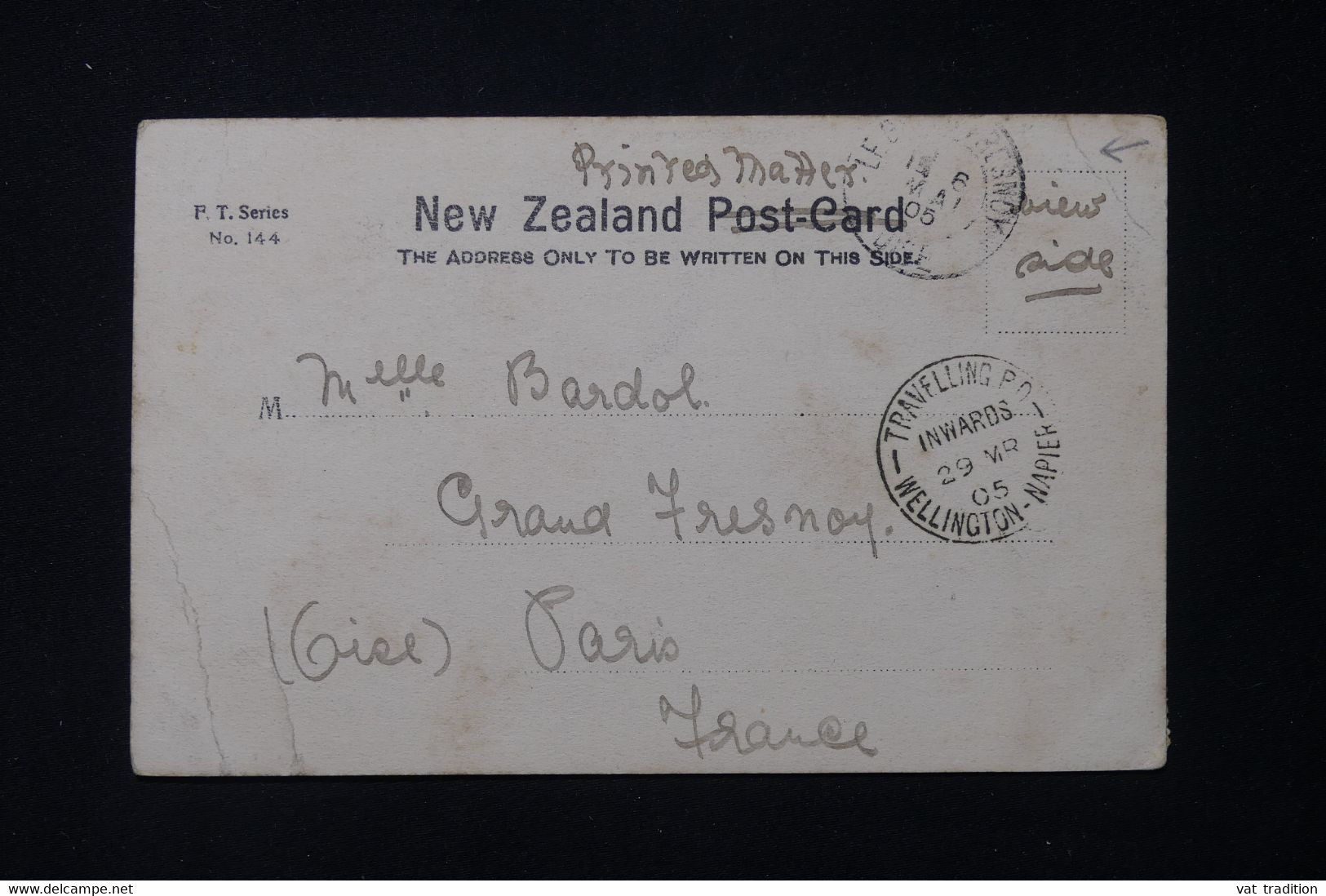NOUVELLE ZÉLANDE - Oblitération De Wellington Sur Carte Postale En 1905 Pour La France - L 83727 - Brieven En Documenten