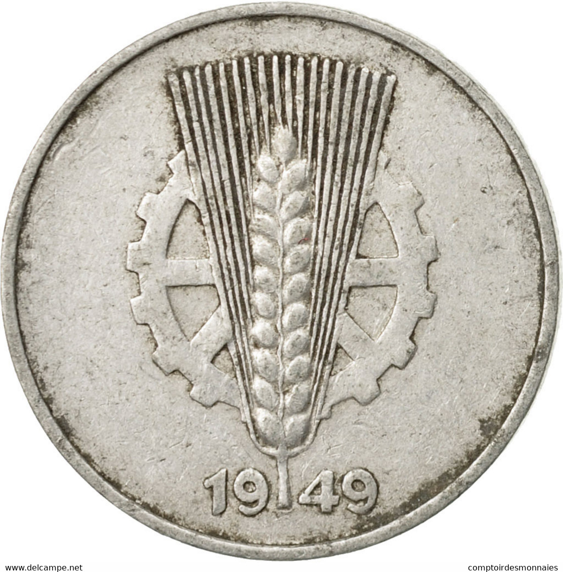 Monnaie, GERMAN-DEMOCRATIC REPUBLIC, 5 Pfennig, 1949, Berlin, TTB, Aluminium - 5 Pfennig