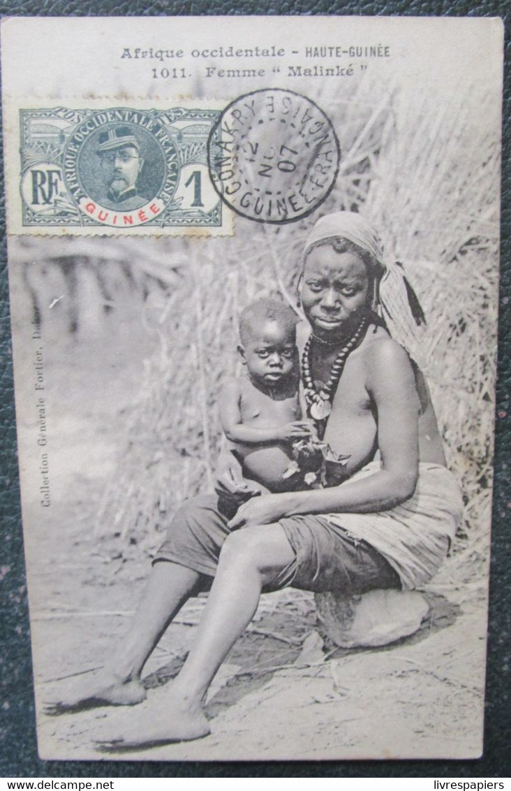 Guinée  Haute  Femme Malinke    Cpa Timbrée Afrique Occidental - French Guinea