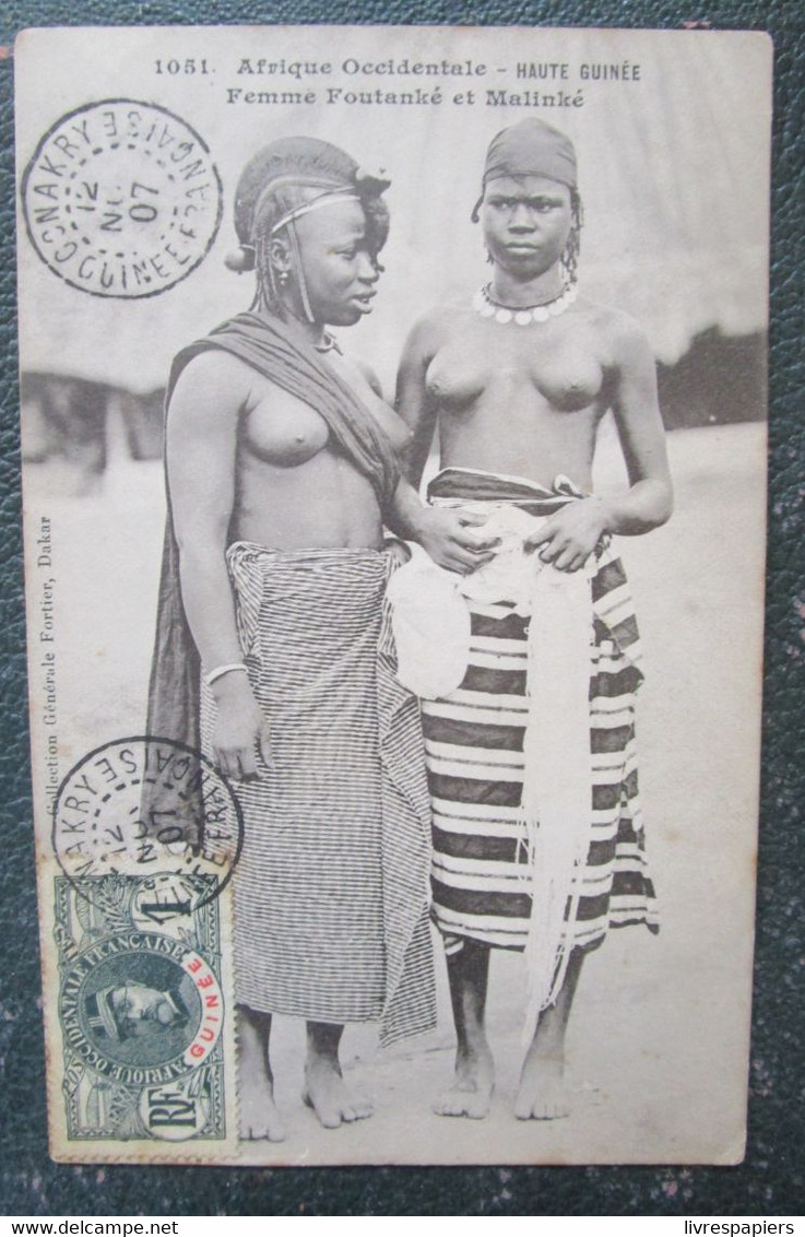 Guinée  Haute  Femmes Foutanke  Malinke    Cpa Timbrée Afrique Occidental - Guinée Française