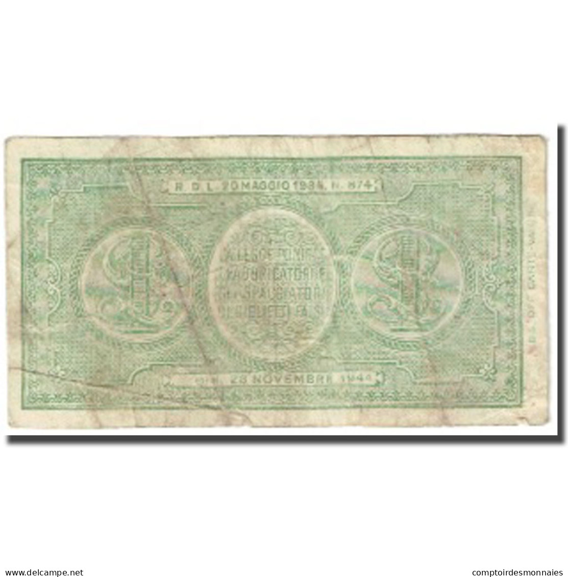 Billet, Italie, 1 Lira, 1944, 1944-11-23, KM:29a, TB - Regno D'Italia – 1 Lire