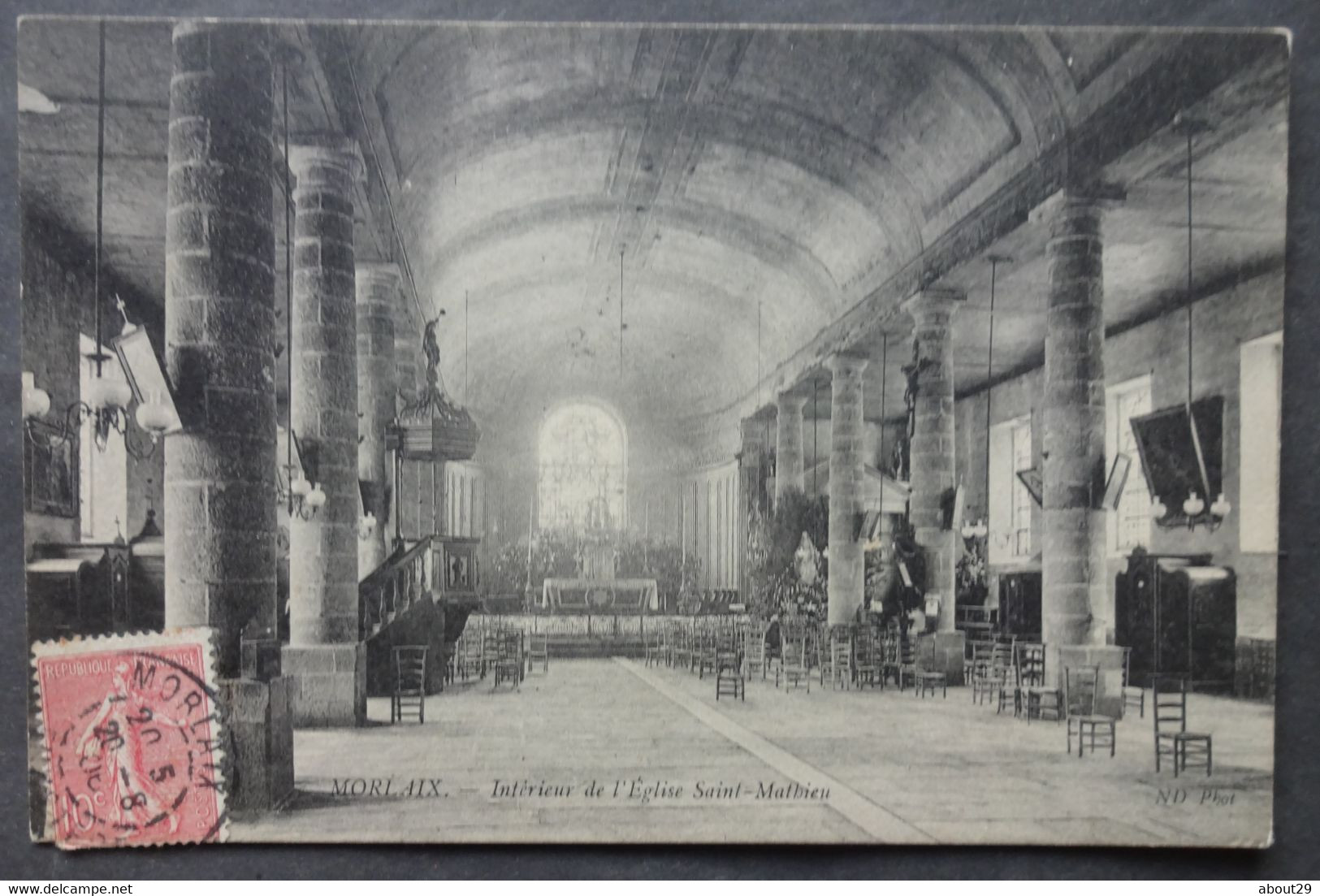 CPA 29 MORLAIX - Intérieur De L'Eglise Saint Mathieu - ND  - Réf M 127 - Morlaix