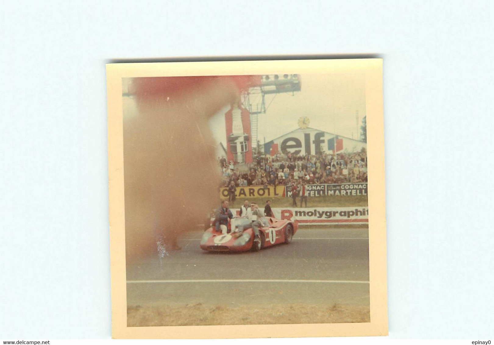 CLICHE 24 HEURES Du MANS 1967 - FORD GT40 - N° 1 -  Pilote Dan GURNEY & A. J. FOYT - Format 9 X 9 Cm - Le Mans