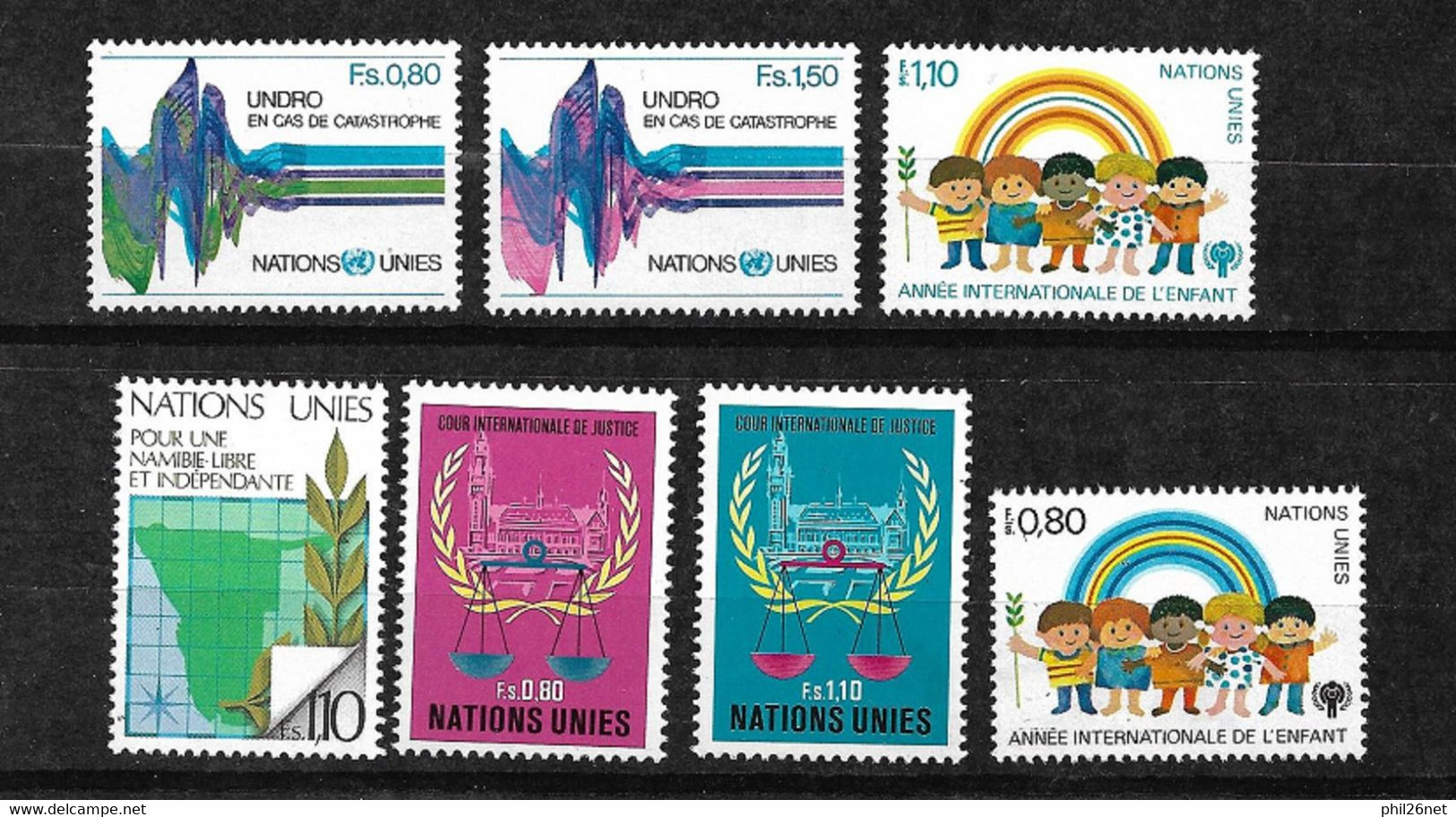 ONU Genève N° 81 à 87  Neufs * * TB =MNH  VF   - Ungebraucht