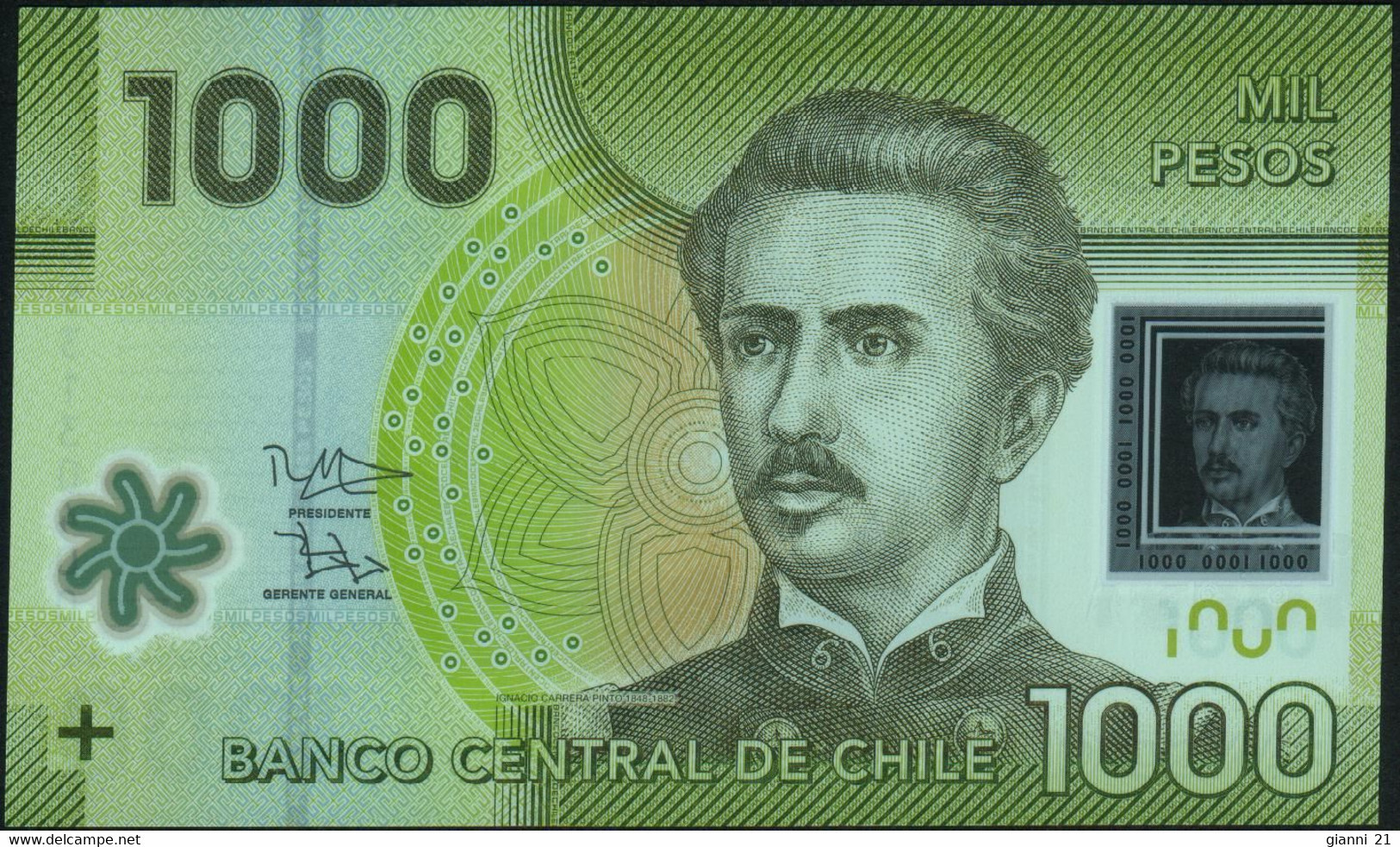 ♛ CHILE - 1.000 Pesos 2015 {Polymer} UNC P.161 F - Chili