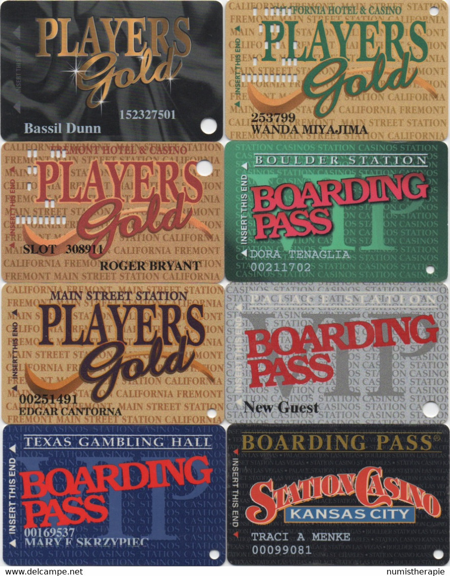 Lot De 8 Cartes Casino : 8 Station Casinos - Casinokarten