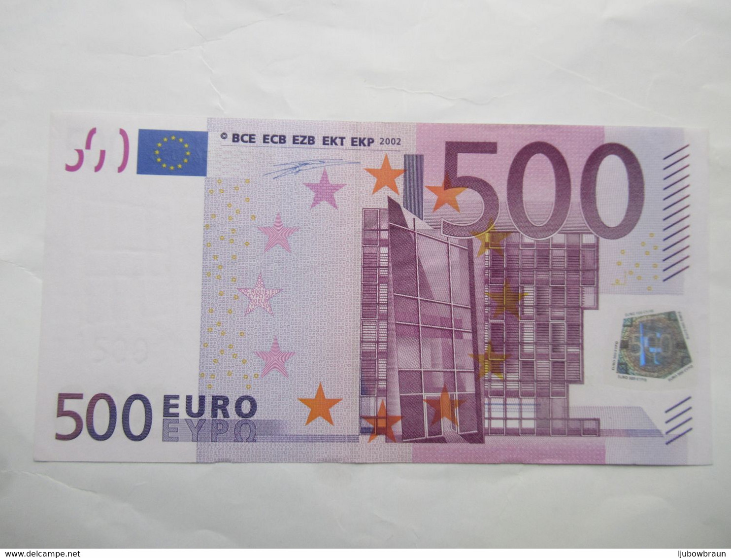 500 Euro-Schein Duisenberg  X (R). AUnc - 500 Euro