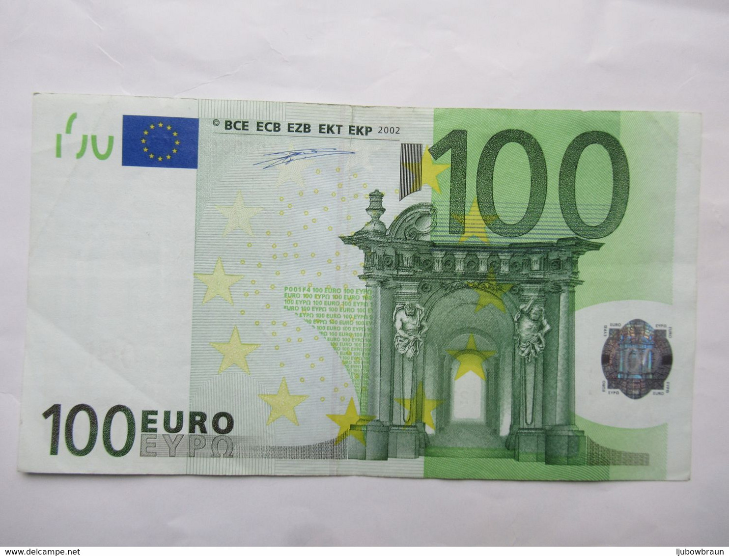 100 Euro-Schein Duisenberg  X (P). Gebr. - 100 Euro