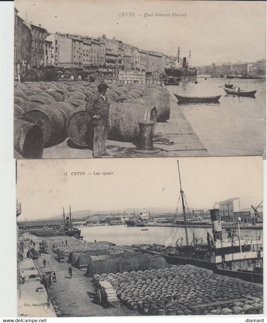 CETTE (34) - Les Quais - 4 Cartes Postales - Bon état - Sete (Cette)