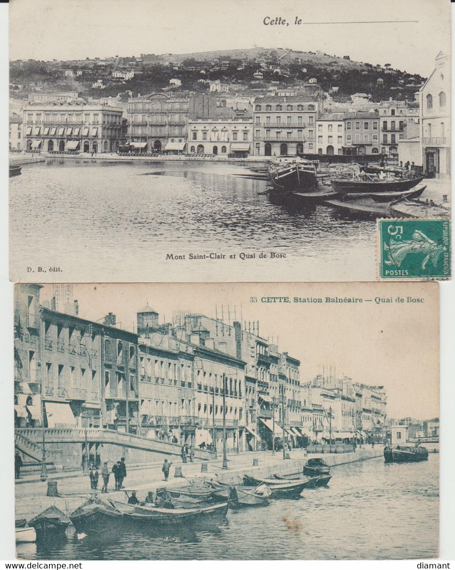 CETTE (34) - Les Quais - 4 Cartes Postales - Bon état - Sete (Cette)