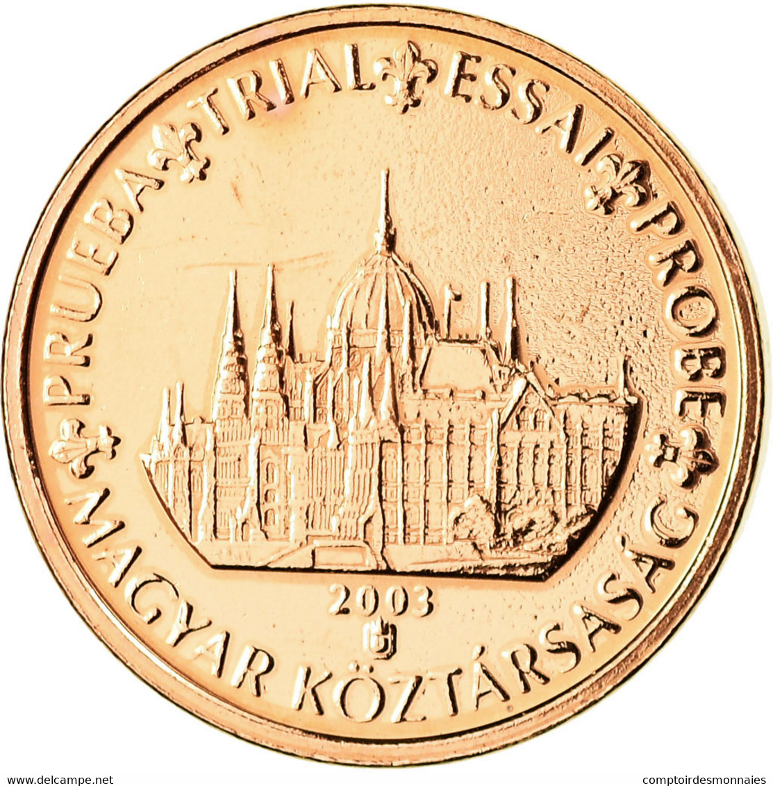 Hongrie, Fantasy Euro Patterns, 2 Euro Cent, 2003, SUP+, Cuivre - Pruebas Privadas