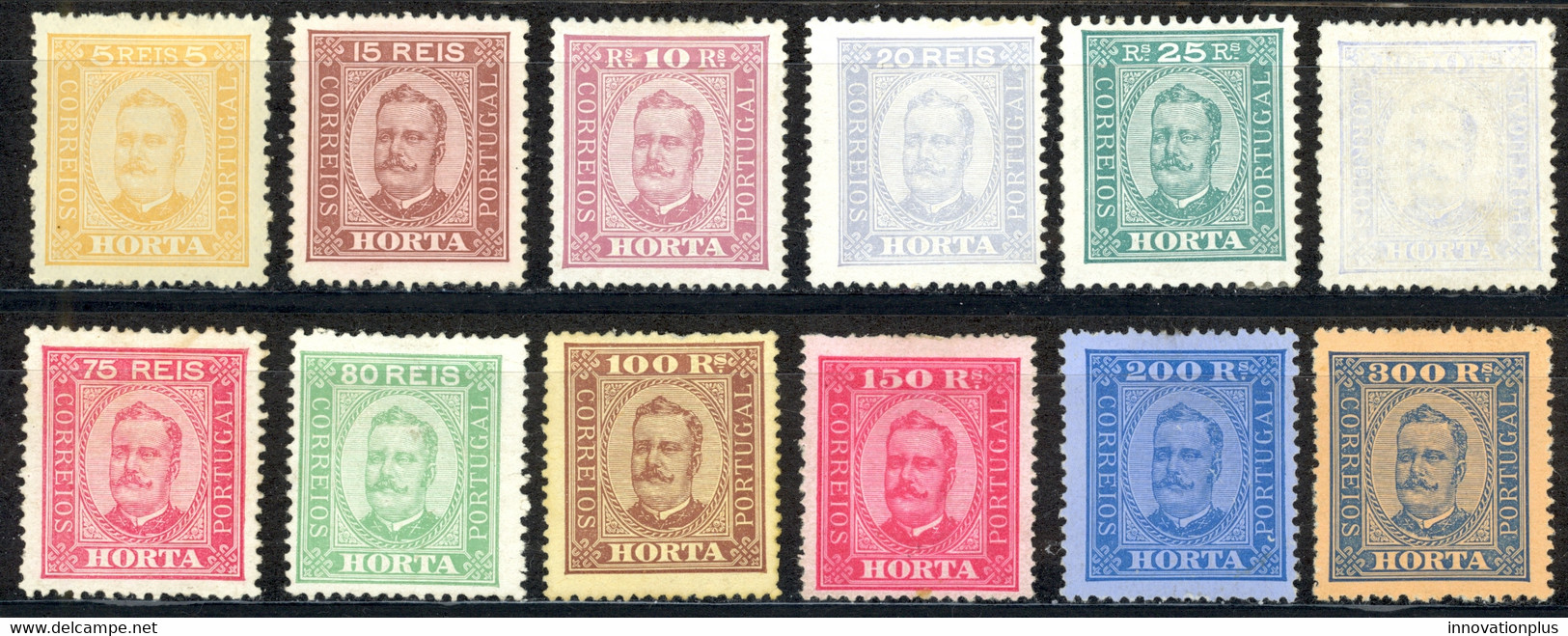 Horta Sc# 1-12 MH (b) 1892-1893 King Carlos - Horta