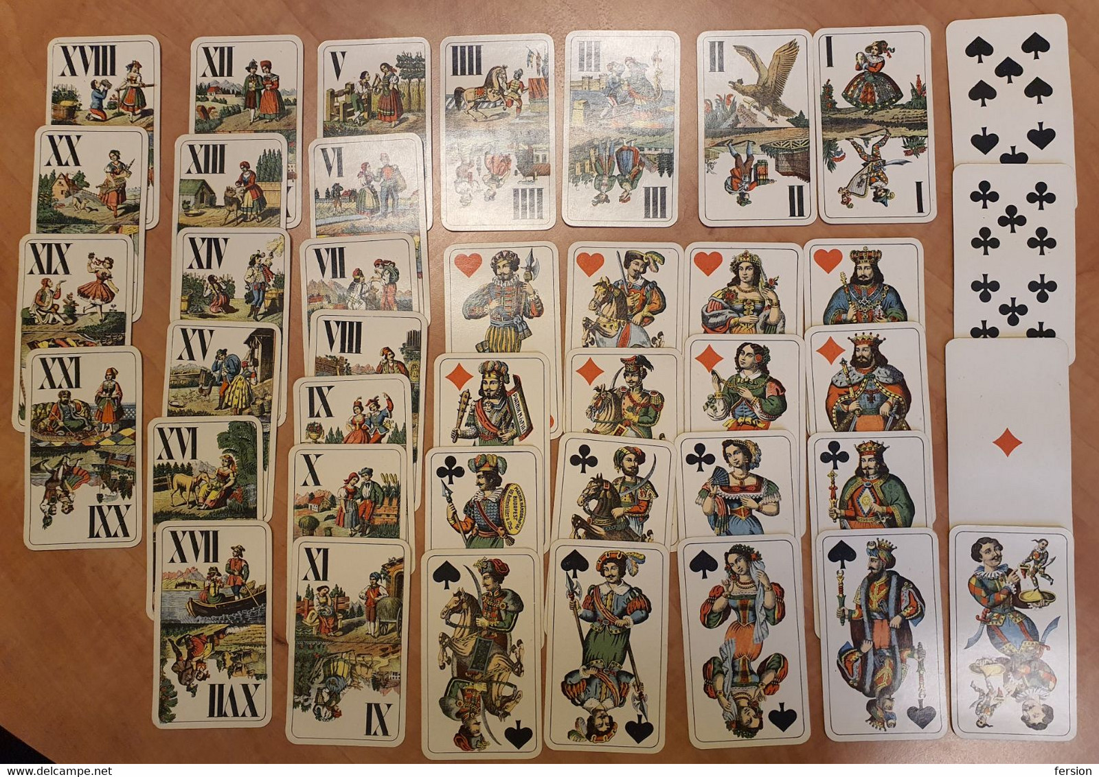 Tarot Card Games Playing Cards + JOKER 1915 HUNGARY Budapest WW1 World War Soldier Battlefield Beograd - Insufficient - Tarot