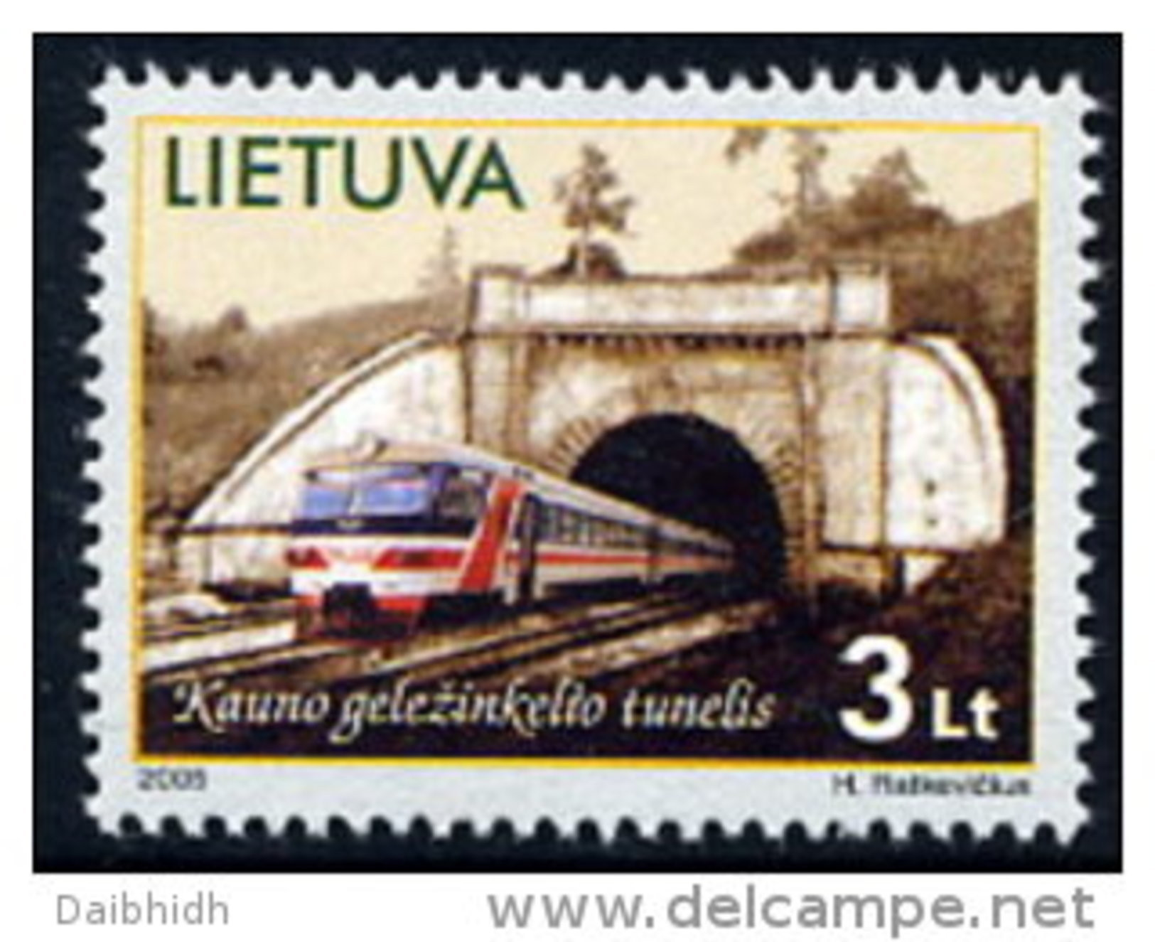 LITHUANIA 2005 Railway Tunnel MNH / **.  Michel 875 - Lituanie