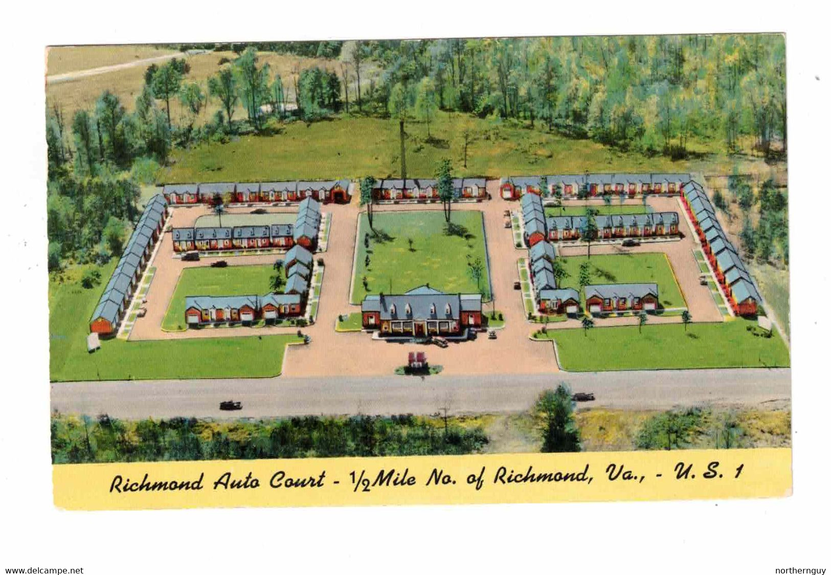 RICHMOND, Virginia, USA, Richmond Auto Court, 1951 Chrome Postcard - Richmond