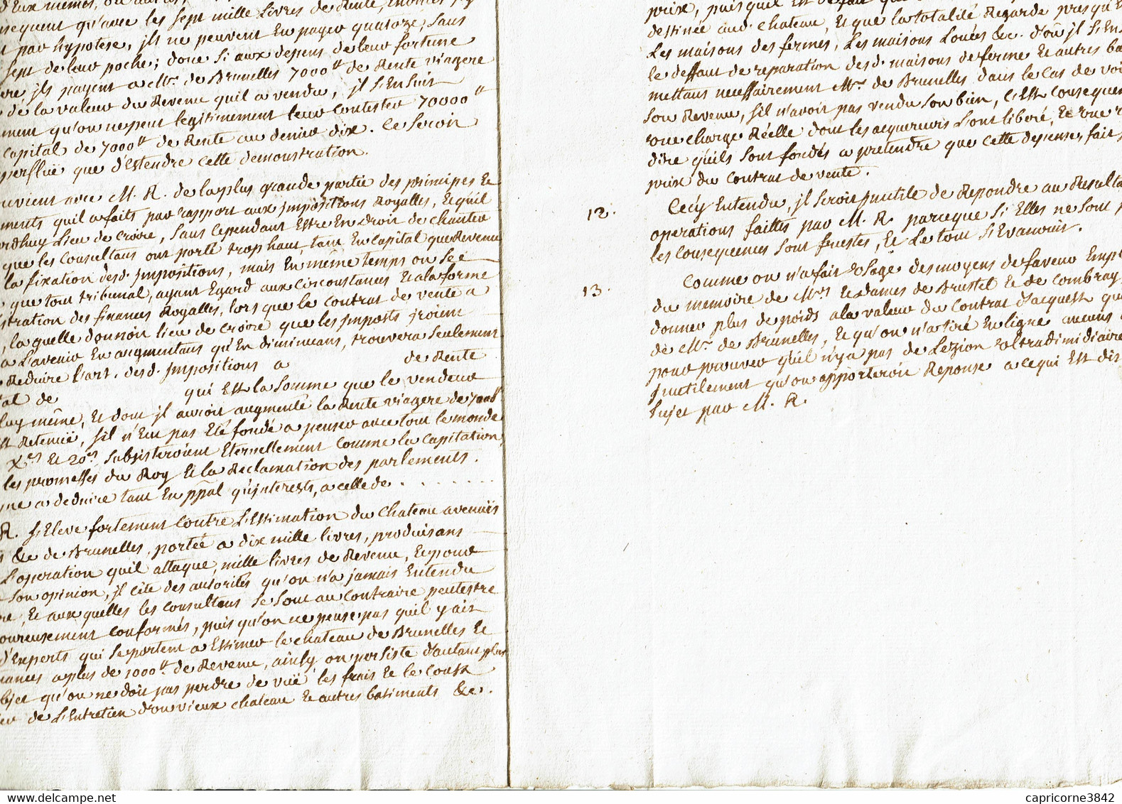 1762 - Litiges Sur Un Contrat - Réponse Aux Objections De La Partie Adverse - Manuskripte