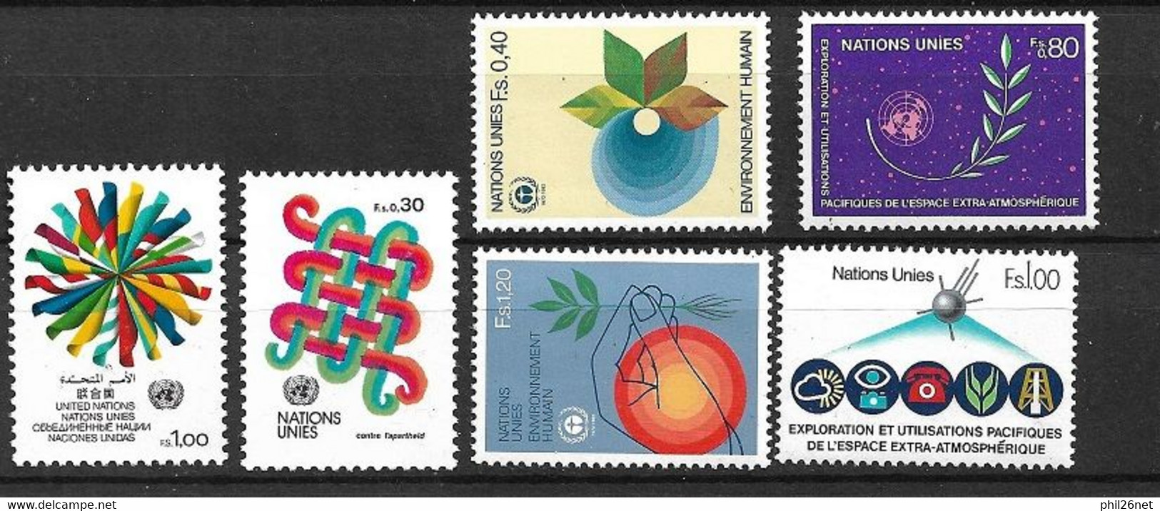 ONU Genève N° 103 à 108  Neufs * * TB =MNH  VF  - Unused Stamps