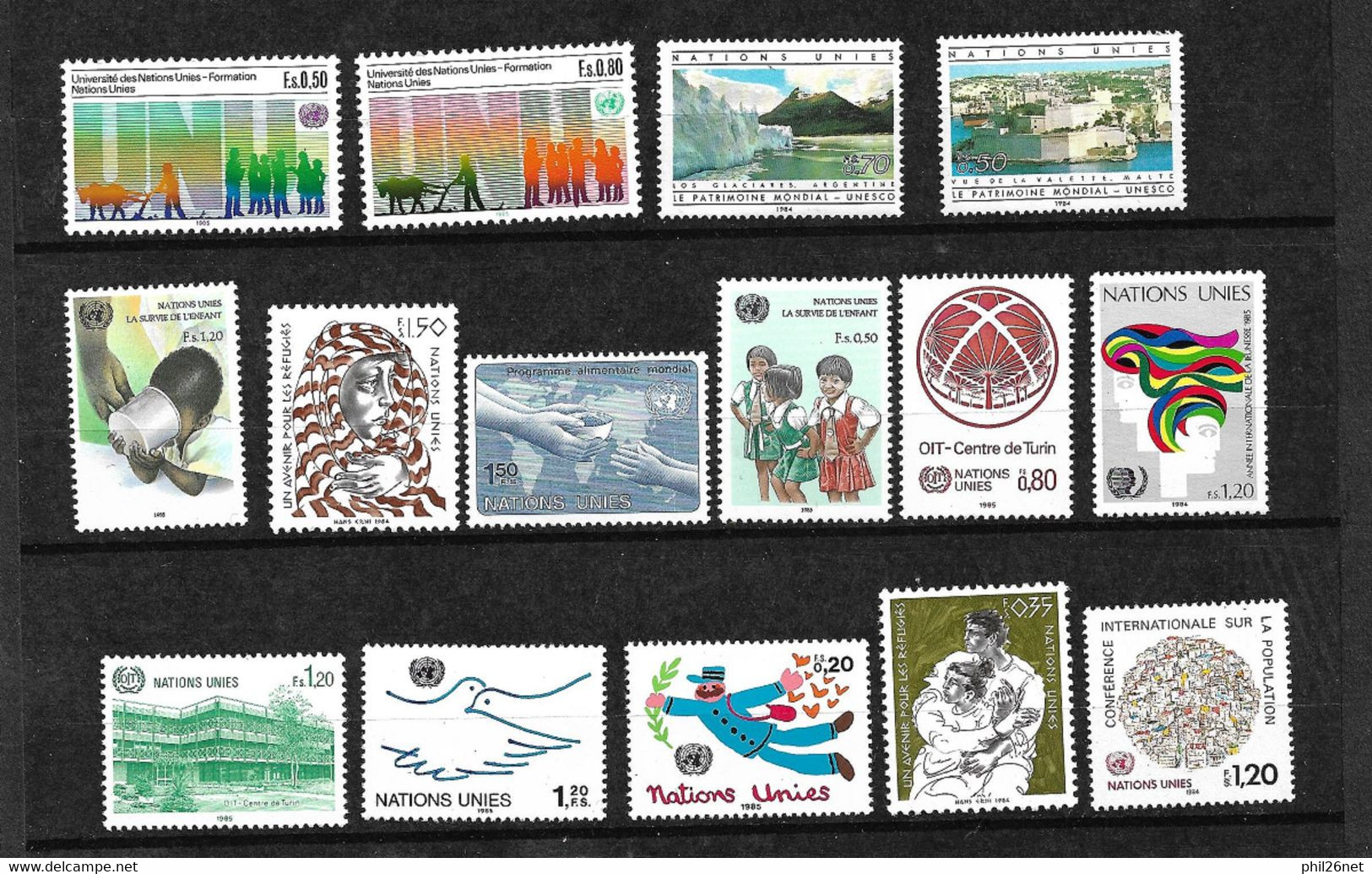 ONU Genève N° 119 à 136  Neufs * * TB =MNH  VF  - Unused Stamps