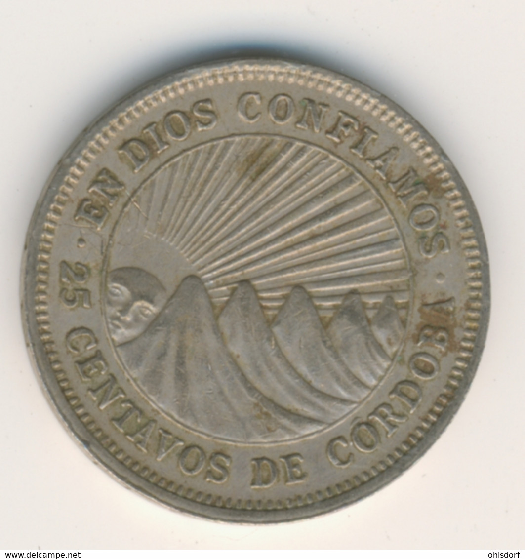 NICARAGUA 1965: 25 Centavos, KM 18 - Nicaragua