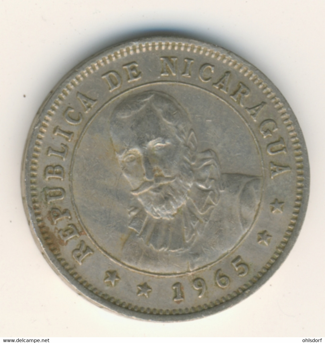 NICARAGUA 1965: 25 Centavos, KM 18 - Nicaragua