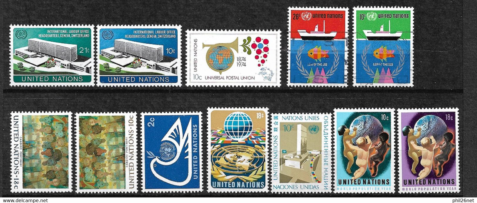 ONU New York  N° 237  à  246   Neufs * * TB =MNH   VF  Et N° 247/248 Oblitérés   - Unused Stamps