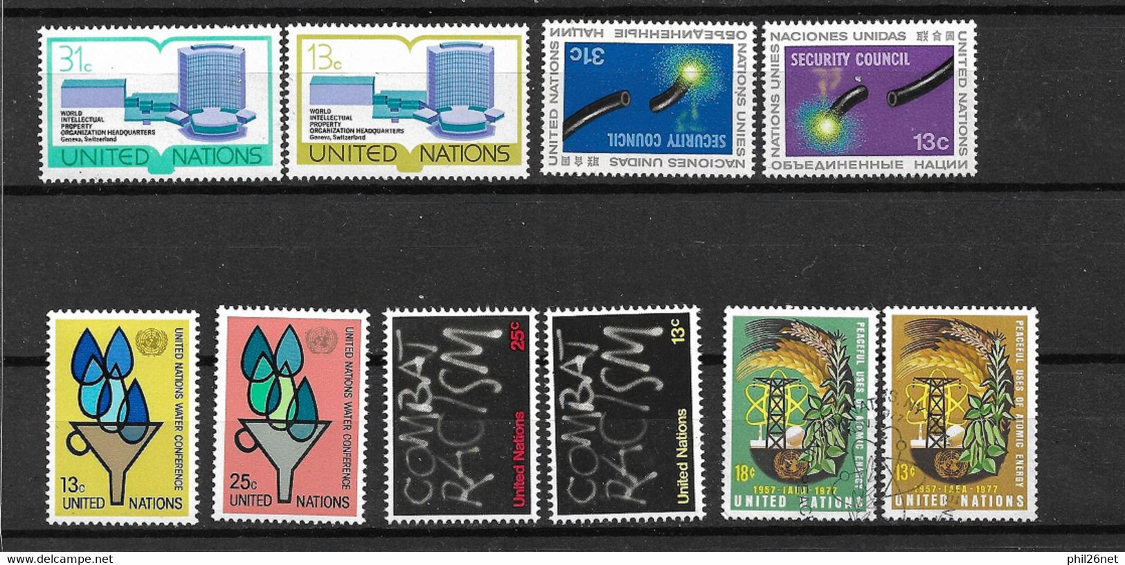 ONU New York  N° 273 à  280 Neufs * * TB =MNH   VF Et N° 281 Et 282 Oblitérés TB   - Ongebruikt